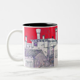 Taza Bicolor bosquejo arquitectónico