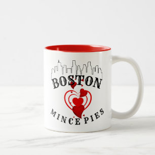 Taza Bicolor Boston ama a Mince Pies Cityscape
