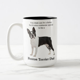 Taza Bicolor Boston Terrier Dad Mug