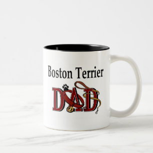 Taza Bicolor Boston Terrier Dad Mug
