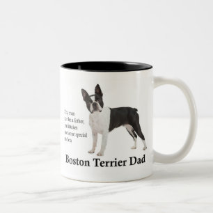Taza Bicolor Boston Terrier Dad Mug