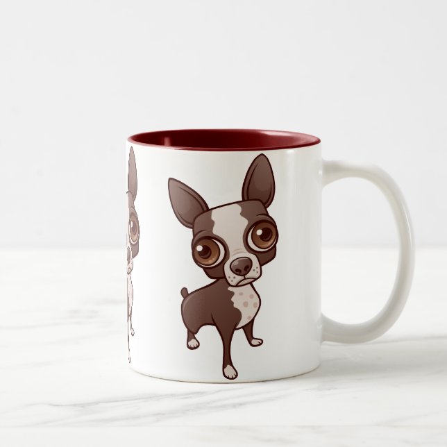 Taza Bicolor Boston Terrier Mug (Derecha)