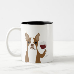 Taza Bicolor Boston Terrier Mugs