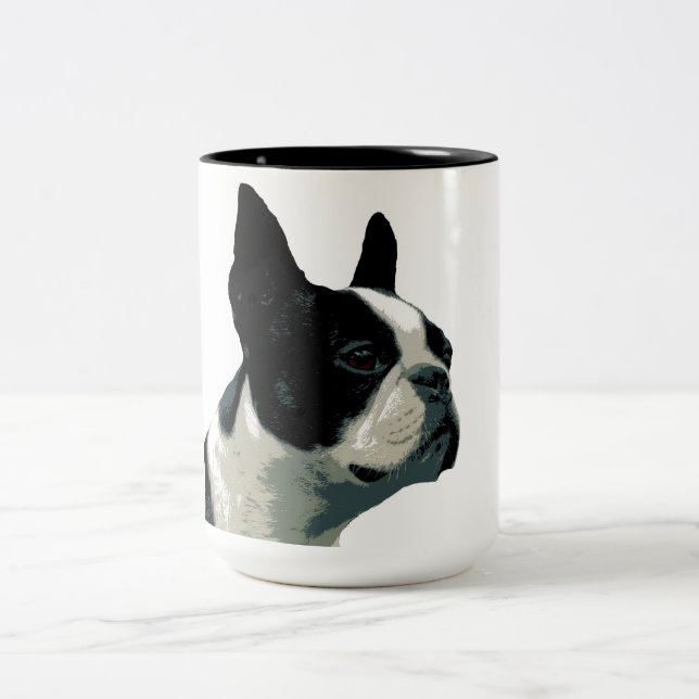 Taza Bicolor Boston Terrior (Centro)