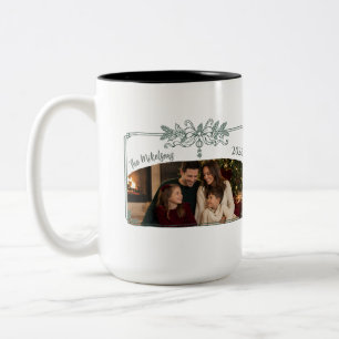 Taza Bicolor Botánicos Navideños Modernos Minimalistas