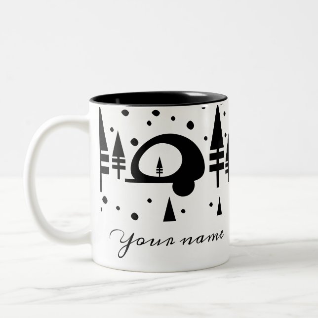 Taza Bicolor Bote de café de dos toneladas de nieve de camping  (Izquierda)