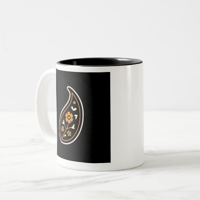 Taza Bicolor Boteh Paisley Mínimo (Anverso izquierdo)