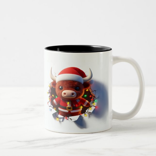 Taza Bicolor Both Side 3D Christmas | Merry Christmas Mug (Derecha)