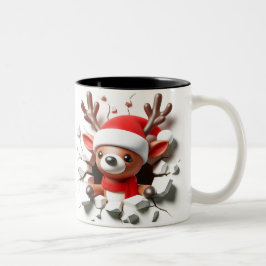Taza Bicolor Both Side 3D Christmas | Merry Christmas Mug