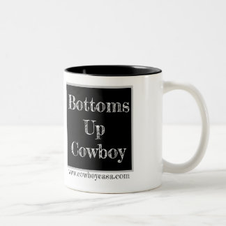 Taza Bicolor Bottoms Up Cowboy Mug