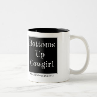 Taza Bicolor Bottoms Up Cowgirl Mug
