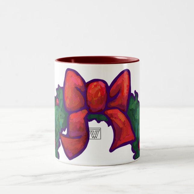 Taza Bicolor Boughs de Holly (Centro)