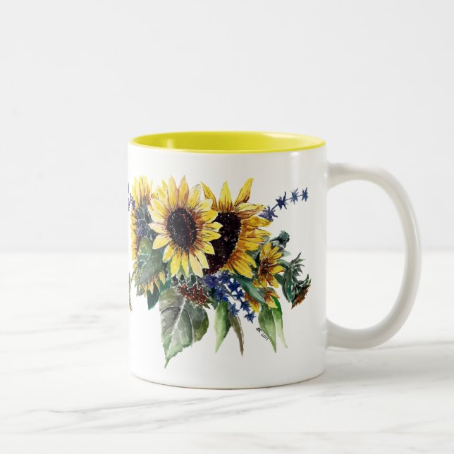 Taza Bicolor Bouquet de girasol (Derecha)