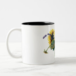 Taza Bicolor Bouquet girasol personalizado