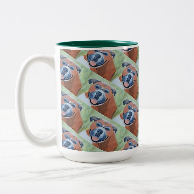 Taza Bicolor boxer dog pattern mug (Izquierda)