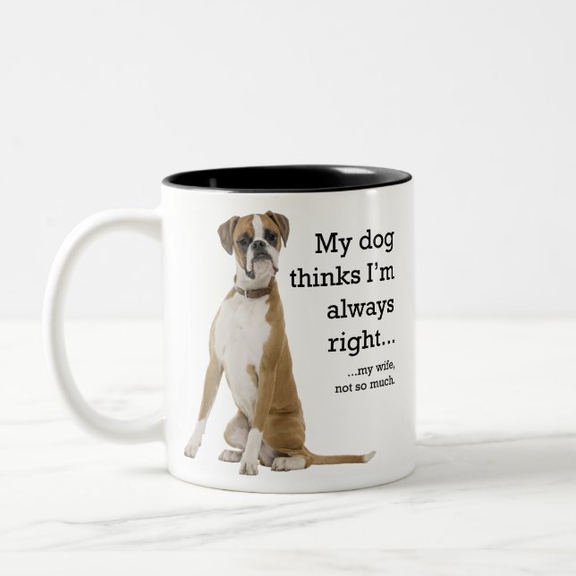 Taza Bicolor Boxer vs Esposa Mug (Izquierda)