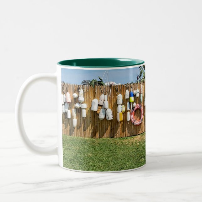 Taza Bicolor Boyas de Block Island (Izquierda)
