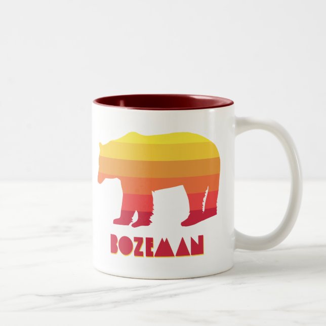 Taza Bicolor Bozeman Montana Rainbow Bear (Derecha)