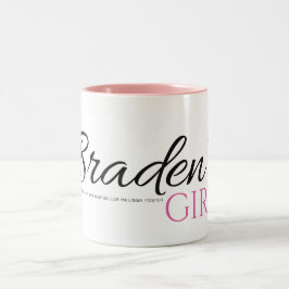 Taza Bicolor Bradens Chica con Mug negro y rosa