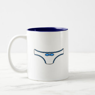 Taza Bicolor Bragas con volantes azules