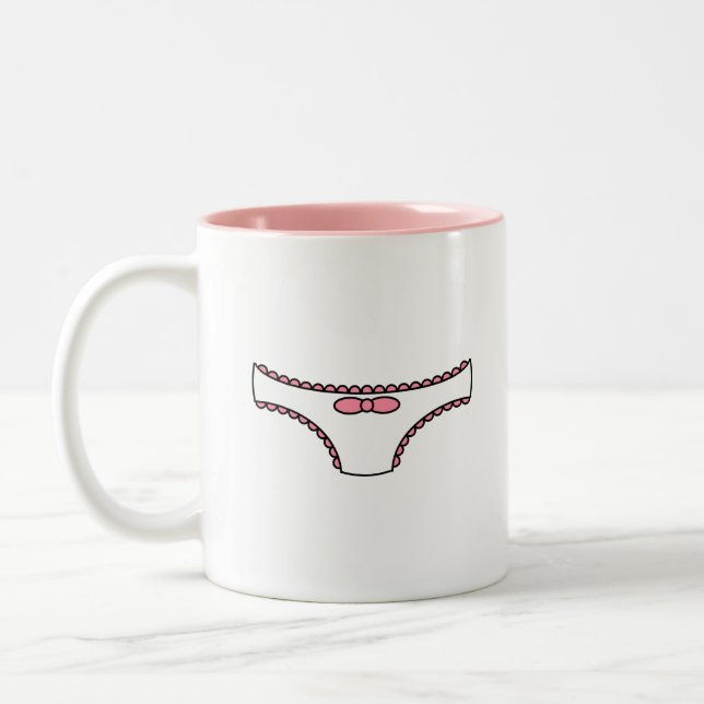 Taza Bicolor Bragas con volantes rosadas (Izquierda)