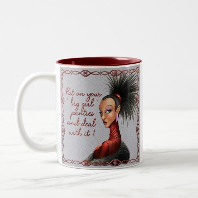 Taza Bicolor Bragas grandes del chica (Izquierda)