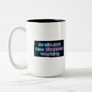 Taza Bicolor Brain.exe Ha Dejado de Funcionar Camiseta Divertid