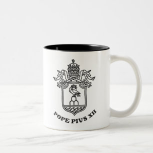 Taza Bicolor Brazos 01 del papa Pío XII