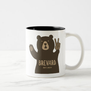 Taza Bicolor Brevard North Carolina Peace Bear