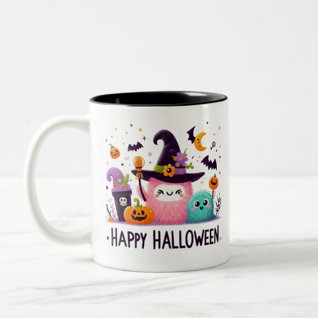 Taza Bicolor Brew de bruja- Halloween (Izquierda)