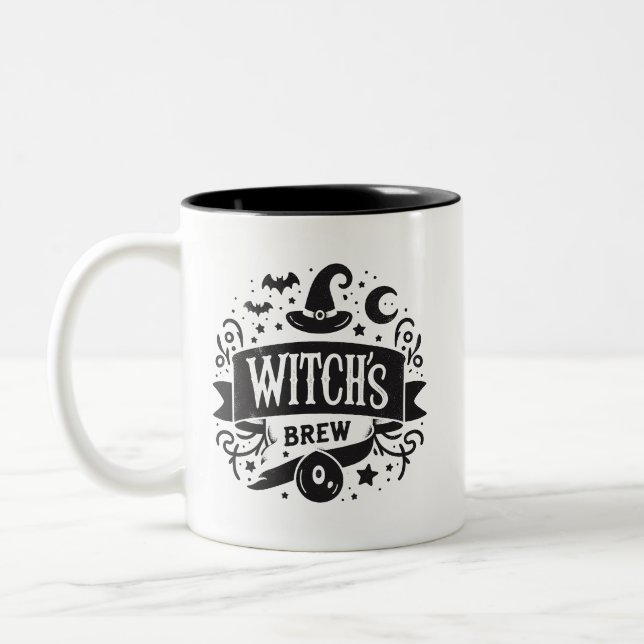 Taza Bicolor Brew de bruja- Halloween (Izquierda)