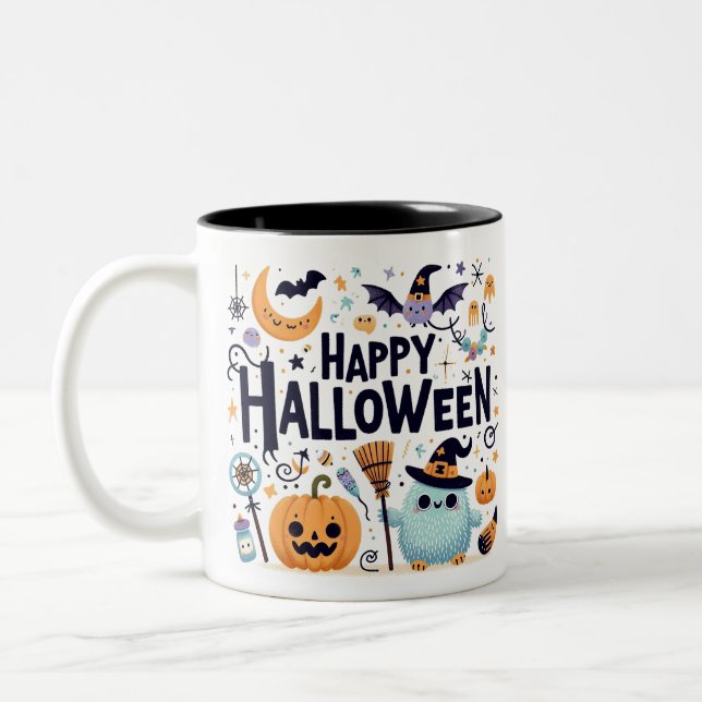 Taza Bicolor Brew de bruja- Halloween (Izquierda)
