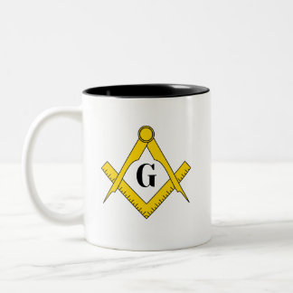 Taza Bicolor "Brew with Brotherhood: Square y Compass Masonic