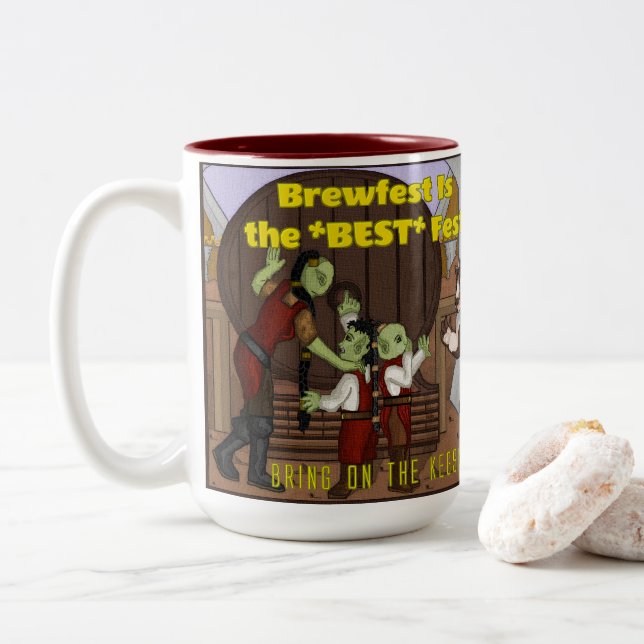 Taza Bicolor Brewfest es el mejor festival: (Con donut)