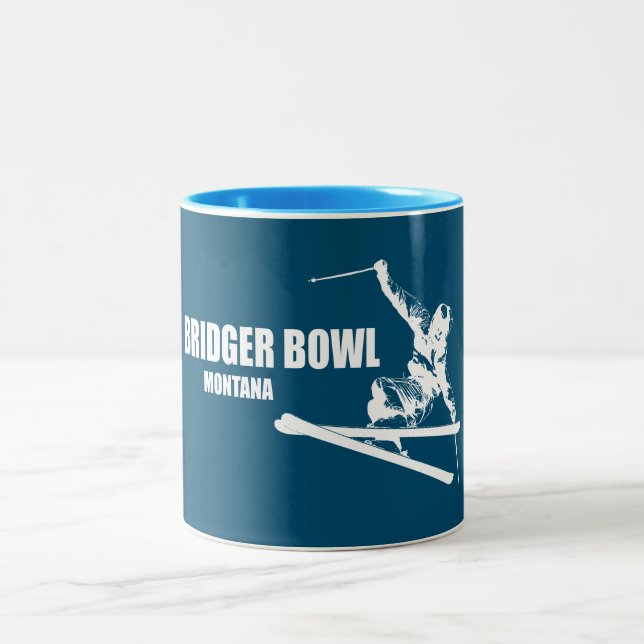 Taza Bicolor Bridger Bowl Montana Skier (Centro)