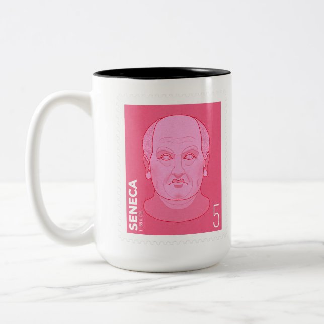 Taza Bicolor Briefmarke Seneca -   (Izquierda)