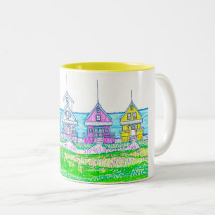 Taza Bicolor Bright Beach Cottage Yellow Mug