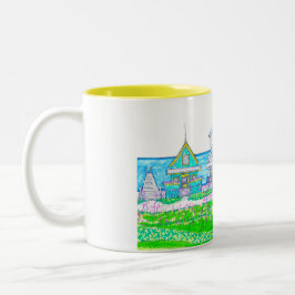 Taza Bicolor Bright Beach Cottage Yellow Mug