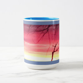 Taza Bicolor Brillante amanecer de invierno