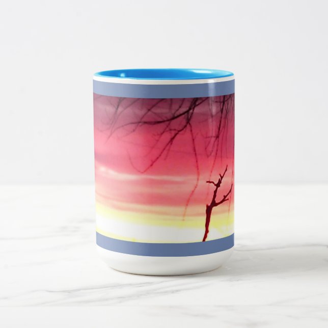 Taza Bicolor Brillante amanecer de invierno (Centro)