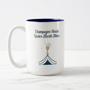 Taza Bicolor Brindis de Champán Bajo Cielos Llenos de Estrellas