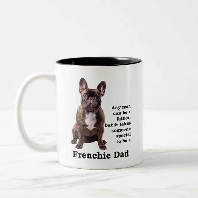 Taza Bicolor Brindle French Bulldog Dad (Izquierda)