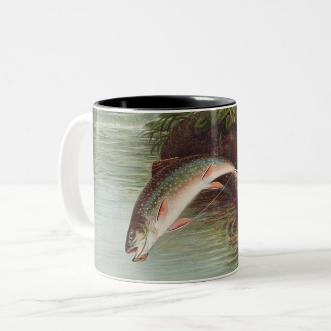 Taza Bicolor Brook Trout de Samuel Kilbourne (1874) (Anverso izquierdo)