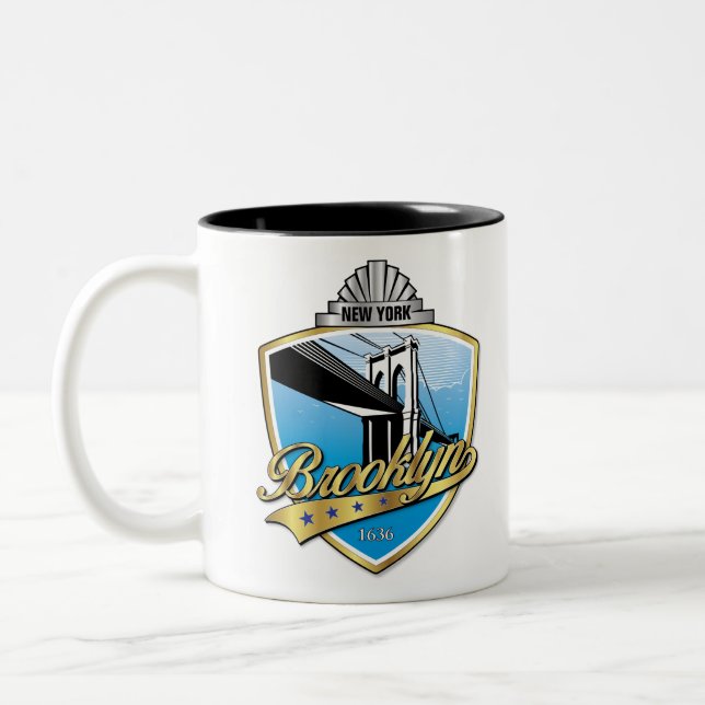 Taza Bicolor Brooklyn Design Gold (Izquierda)