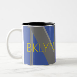 Taza Bicolor BROOKLYN NY blue bklyn con estilo