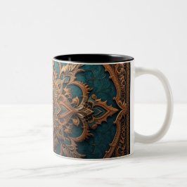 Taza Bicolor Brown-Aqua Elegance