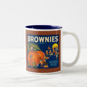 Taza Bicolor Brownies Etiqueta de la Cápsula de frutas antigua