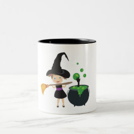 Taza Bicolor Bruja de Halloween