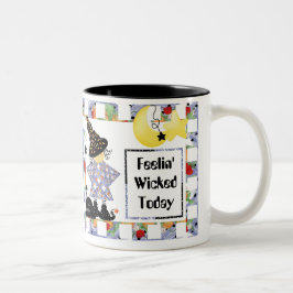 Taza Bicolor Bruja de Halloween
