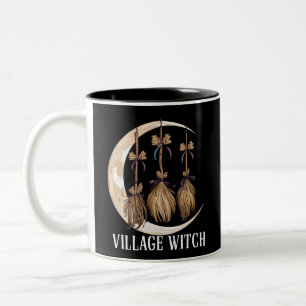 Taza Bicolor Bruja de pueblo gótico oculto wicca pagano natural